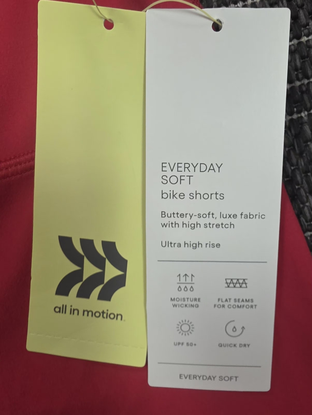 all in motion Women's High-Rise Red Bike Shorts - Picture 4 of 6